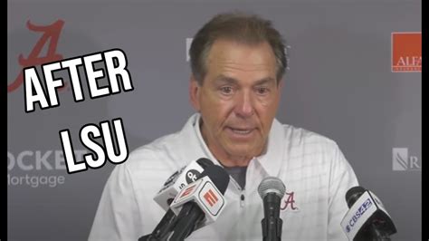 Nick Saban after overtime loss to LSU Tigers | Alabama football - Win Big Sports