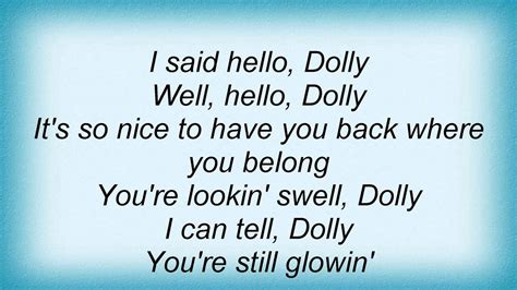 Louis Armstrong - Hello, Dolly Lyrics - YouTube