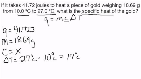 How To Calculate Specific Heat Formula