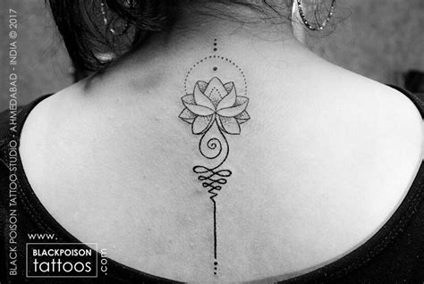 Unalome Lotus Tattoo Best Tattoo Studio in India Black Poison Tattoo Studio