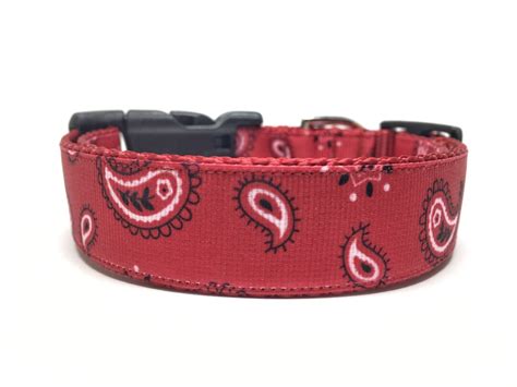 Red Bandana Dog Collar Adjustable - Etsy