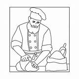 Bakker Kleurplaat  Online En Uitprinten Is Gratis sketch template