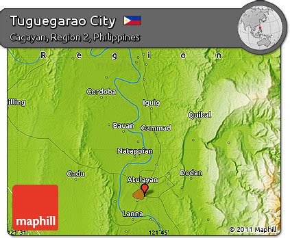 Free Physical Map of Tuguegarao City