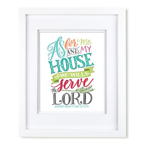 "As for Me and My House" scripture art print - Krystal Whitten