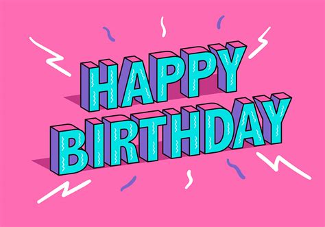 Happy Birthday Typography in Pink Background 551597 Vector Art at Vecteezy