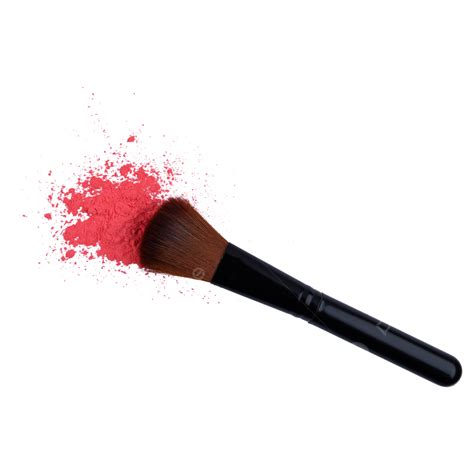 Makeup Brush Clipart Transparent PNG Hd, Black Brush Red Powder Makeup Brush, Black, Makeup ...