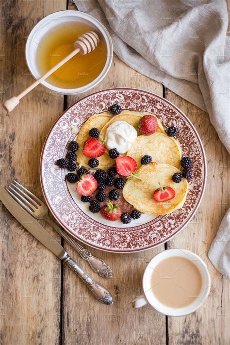 Delicious Pancakes with Berries