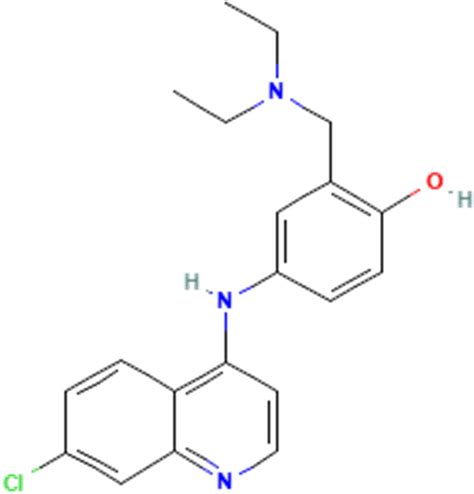 Chemical structure of the amodiaquine compound. | Download Scientific Diagram