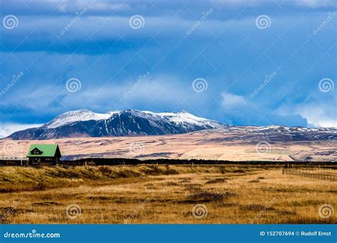 Hekla Volcano in the South of Iceland with a Height of 1,491 Meters ...