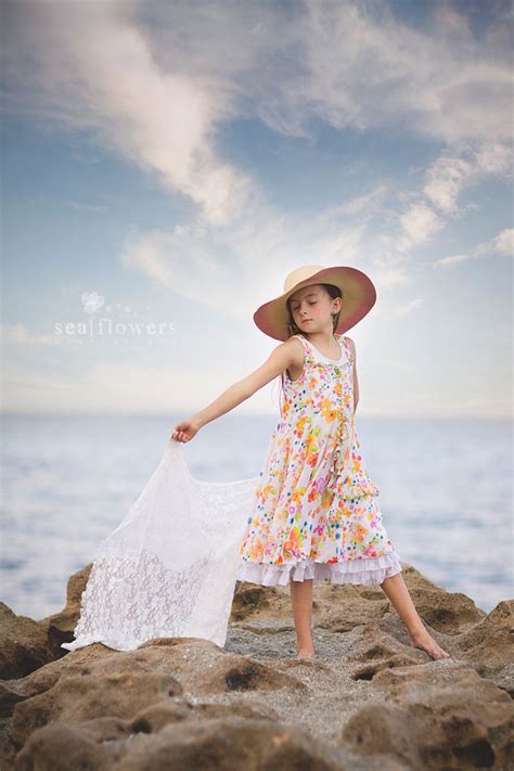 Jupiter Florida Beach Photography - Child Children Photography - Sea Flowers Photography - Sea ...