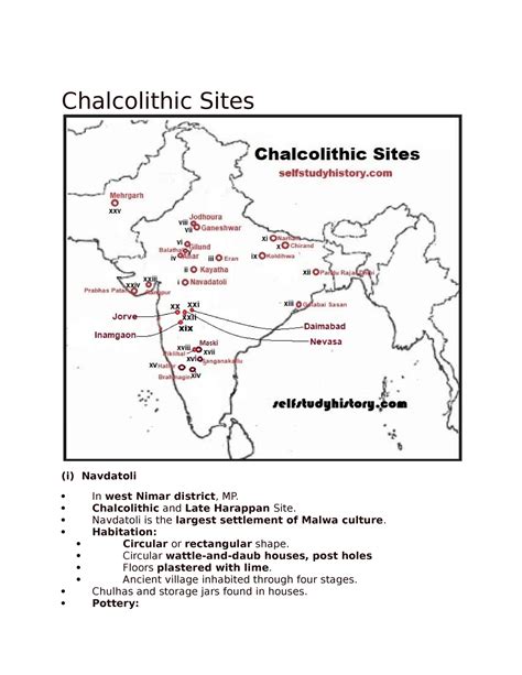 Chalcolithic sites - Hahsjdkd - Chalcolithic Sites (i) Navdatoli In west Nimar district , MP ...