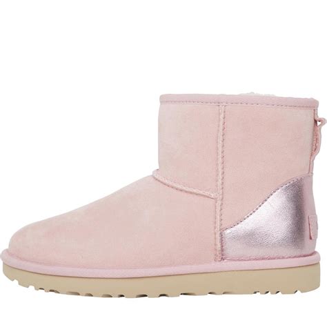 Buy UGG Womens Classic Mini II Metallic Boots Pink Cloud