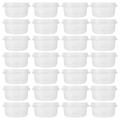 50 Sets of Disposable Bowls with Lids Airtight Soup Bowls Plastic Takeout Food Containers ...