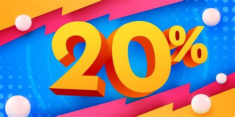 Premium Vector | 20 percent off discount creative sale banner