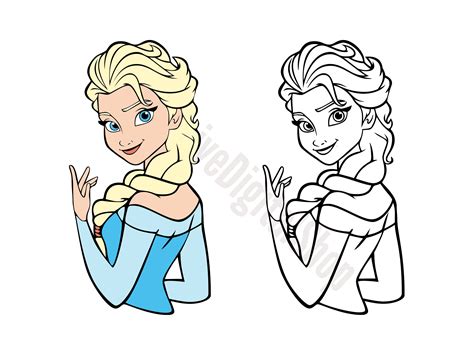 Elsa Svg Elsa Outline Svg Elsa Clipart Png Frozen Svg Etsy | The Best ...