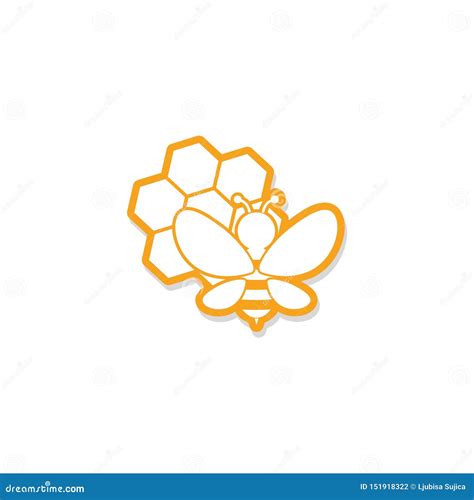 Honey Bee Icon, Bee Logo on White Stock Vector - Illustration of logo ...