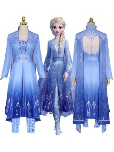 Elsa Blue Dress Frozen 2 Costume For Women | Costume Party World