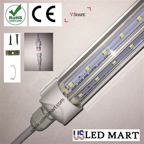 V Shape Integrated LED Cooler Door Tube Light with bracket - 6ft 39w ...