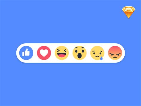 New Facebook Reactions Icons Freebie - Download Sketch Resource ...