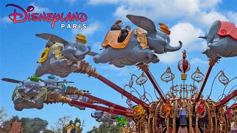 Dumbo the Flying Elephant On Ride at Disneyland Paris (March 2022) [4K ...