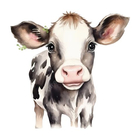 Watercolor Cow Cute Clip Art, Watercolor, Hand, Draw PNG Transparent Image and Clipart for Free ...