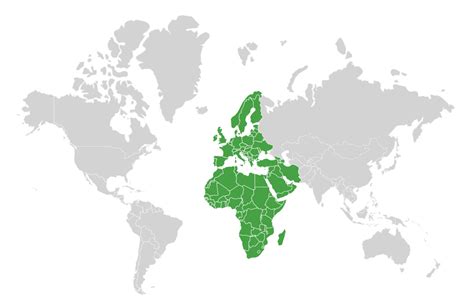 Emea Map With All Countries