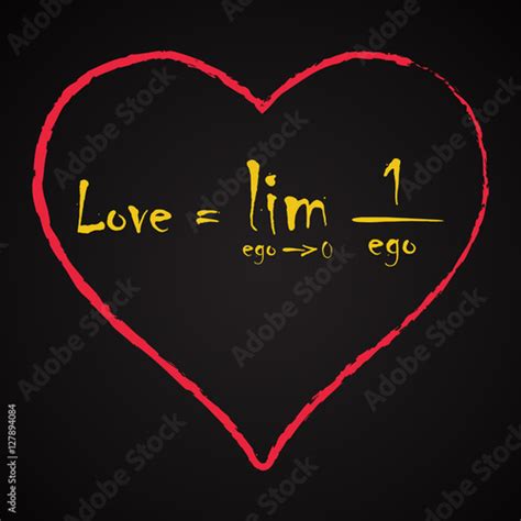 Love equation made with math symbols - funny inscription love template Stock Vector | Adobe Stock