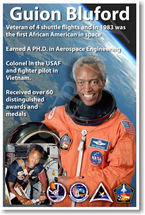 Guion Bluford - NEW NASA African American Astronaut Space Poster (fp359)