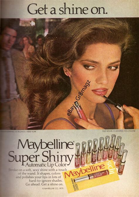 1979 Vintage Print Ad Gia Carangi Maybelline Cosmetics Fashion Magazine ...