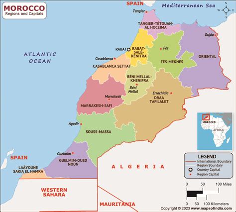 Morocco Regions and Capitals List and Map | List of Regions and Capitals in Morocco