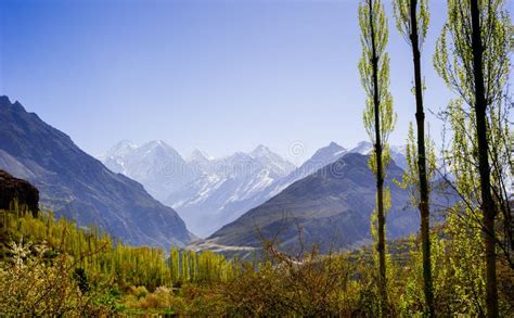 Beautiful Landscape of Hunza Valley in Autumn Season Stock Image ...