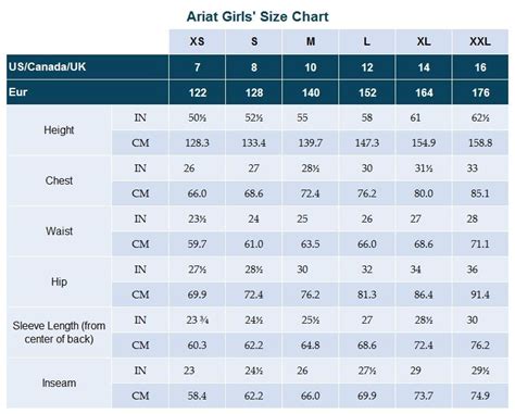 ariat breeches size chart - Keski