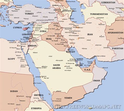 Middle East Political Map