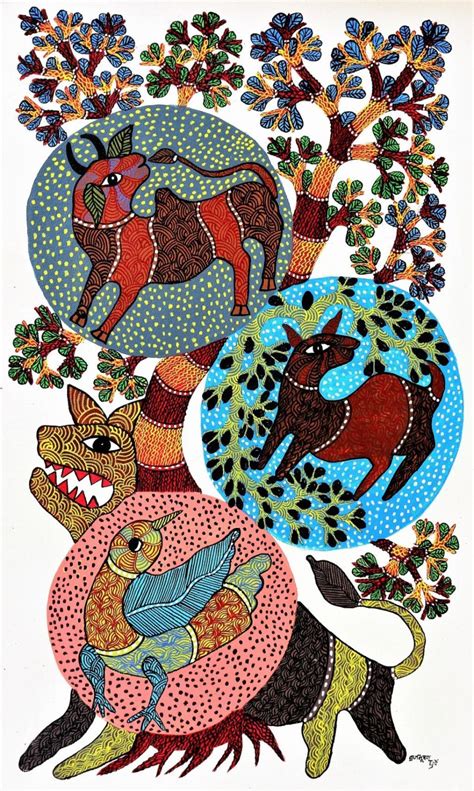 20 Beautiful Gond Paintings A Feast For Your Eyes|Indian folk art