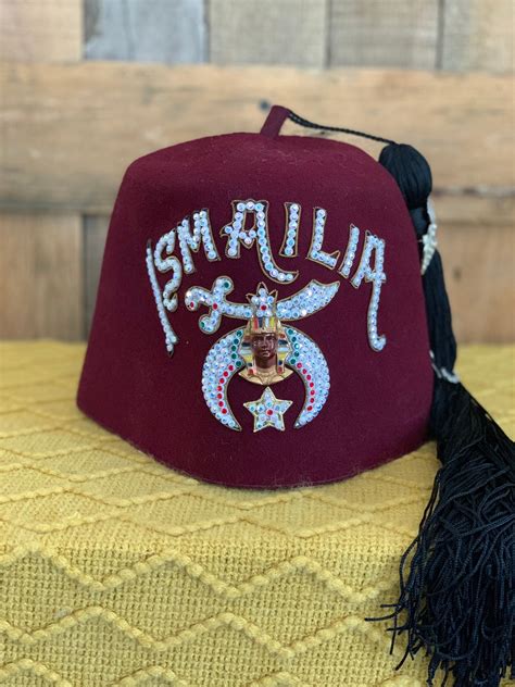 Vintage Shriner Fez Shriner Fez Antique Fez Ismailia | Etsy