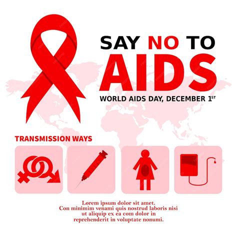 Premium Vector | Hiv and aids transmission poster of infographic logotypes in flat design