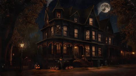 Victorian Haunted House Halloween Ambience | Howling Winds and Night Sounds - YouTube