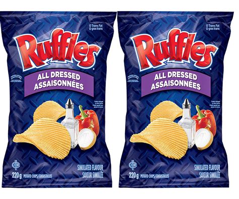 Ruffles All Dressed Potato Chips, 220g/7.8oz (2-Pack) {Imported from ...