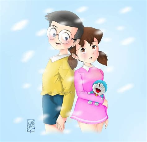 Nobita Shizuka Shizuka And Nobita Www Pixshark Images intended for Doraemon Romantic Wallpapers ...