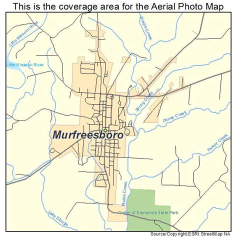 Aerial Photography Map of Murfreesboro, AR Arkansas