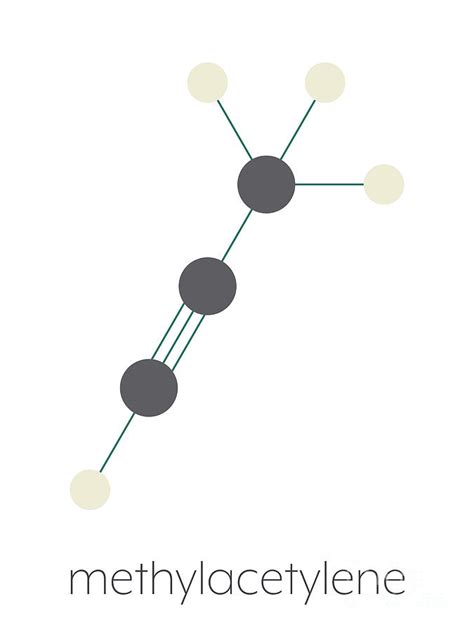 Methylacetylene Or Propyne Molecule Photograph by Molekuul/science Photo Library | Fine Art America