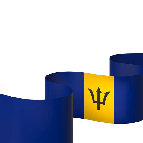 Barbados flag element design national independence day banner ribbon ...