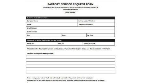 Request Form Template Word Collection