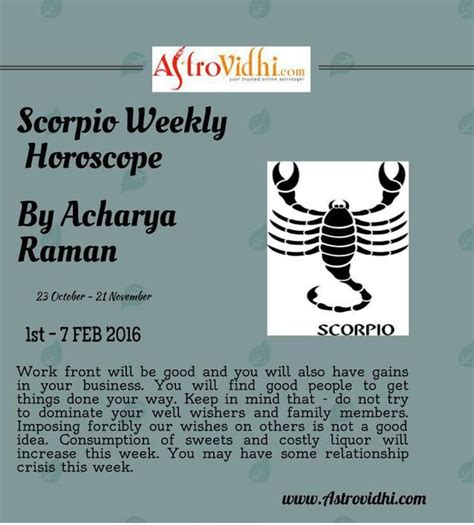 The 25+ best Scorpio weekly horoscope ideas on Pinterest