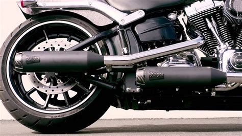 TBR - Harley Davidson Breakout Comp Series Exhaust System - YouTube