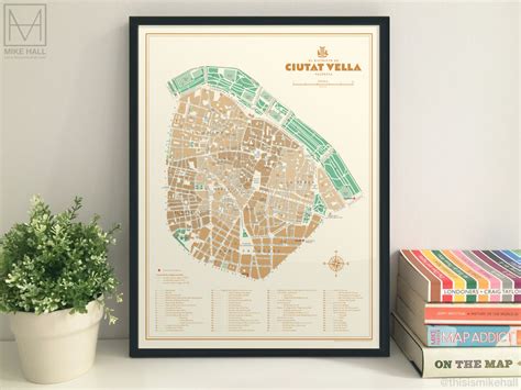 Ciutat Vella, Valencia map giclee print – Mike Hall maps & illustration