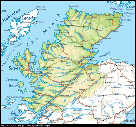 Map of Scotland,Highland, UK Map, UK Atlas