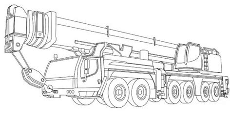 Crane Truck Coloring Pages in Realistic and Cartoon Version - Coloring ...