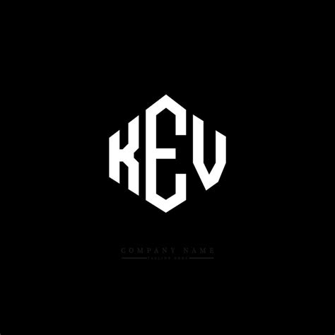 KEV letter logo design with polygon shape. KEV polygon and cube shape logo design. KEV hexagon ...