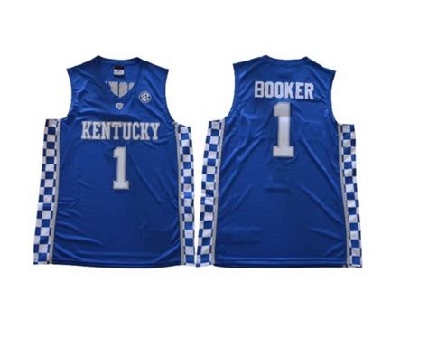 Devin Booker #1 Kentucky Wildcats College Basketball Jersey Men ...